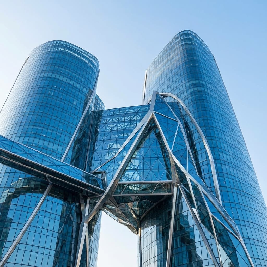 Modern glass building architecture